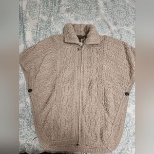 Irish knit poncho sweater